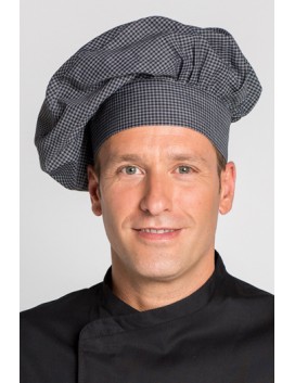 Gorro cocinero cuadro negro